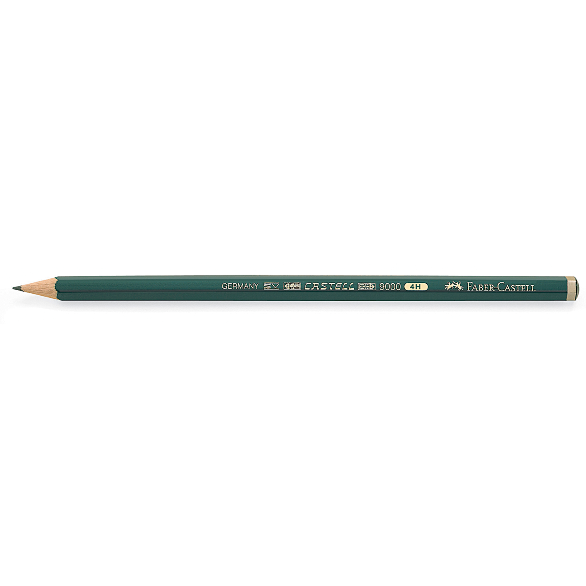 Faber-Castell Bleistift CASTELL® 9000 ohne Radierer 4H