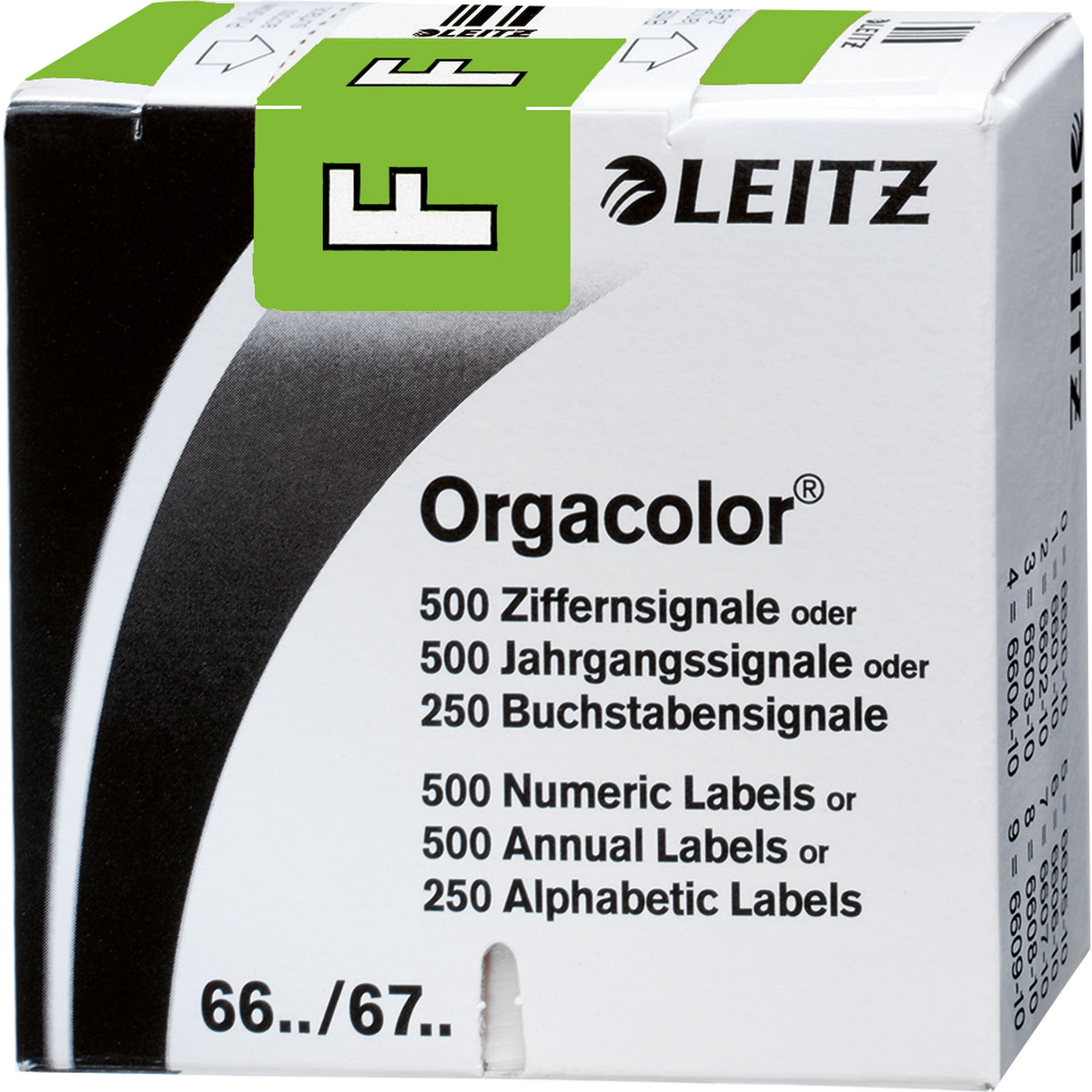 Leitz Buchstabensignal Orgacolor® grün F