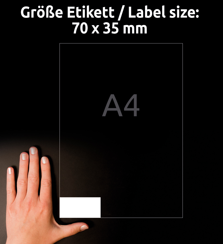 Avery Zweckform Universaletikett ultragrip 3422 70 x 35 mm weiß