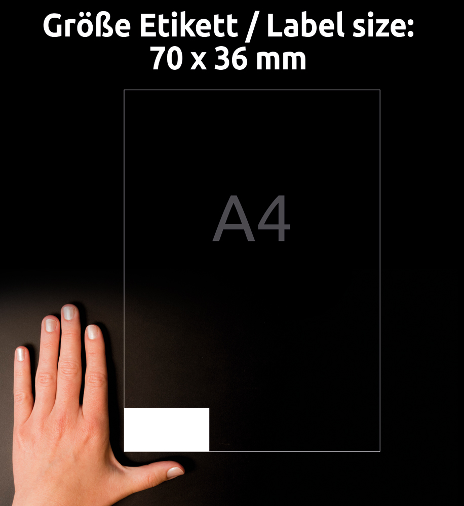 Avery Zweckform Universaletikett ultragrip 3475-200 70 x 36 mm weiß