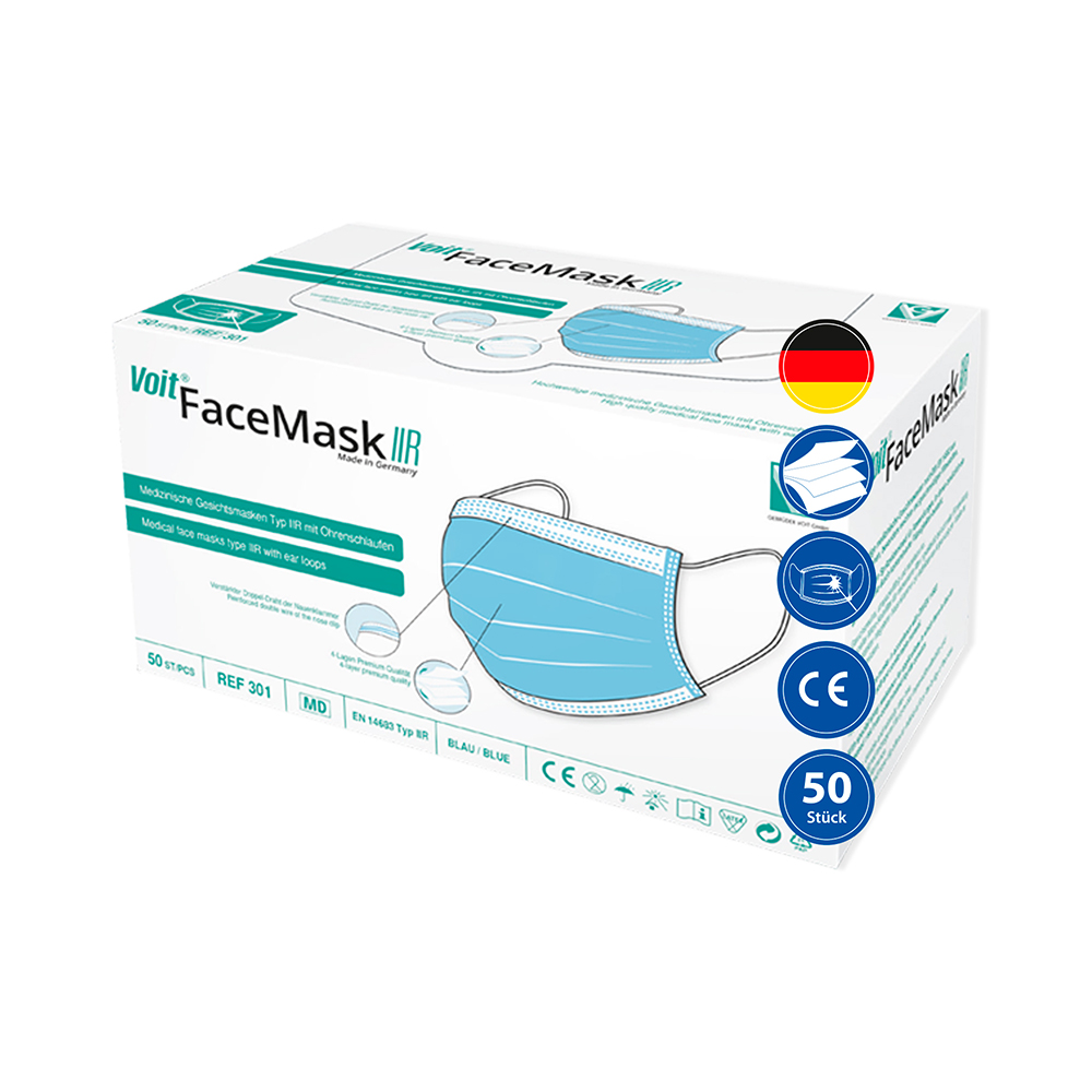Voit OP-Masken, medizinische Gesichtsmasken Face Mask Typ IIR 50er Pack