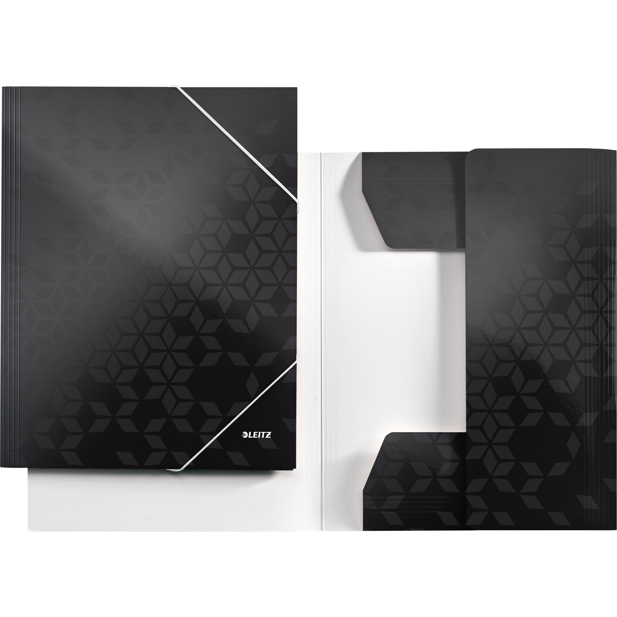 Leitz Eckspanner WOW Karton 250 Bl. (80g/m²) schwarz