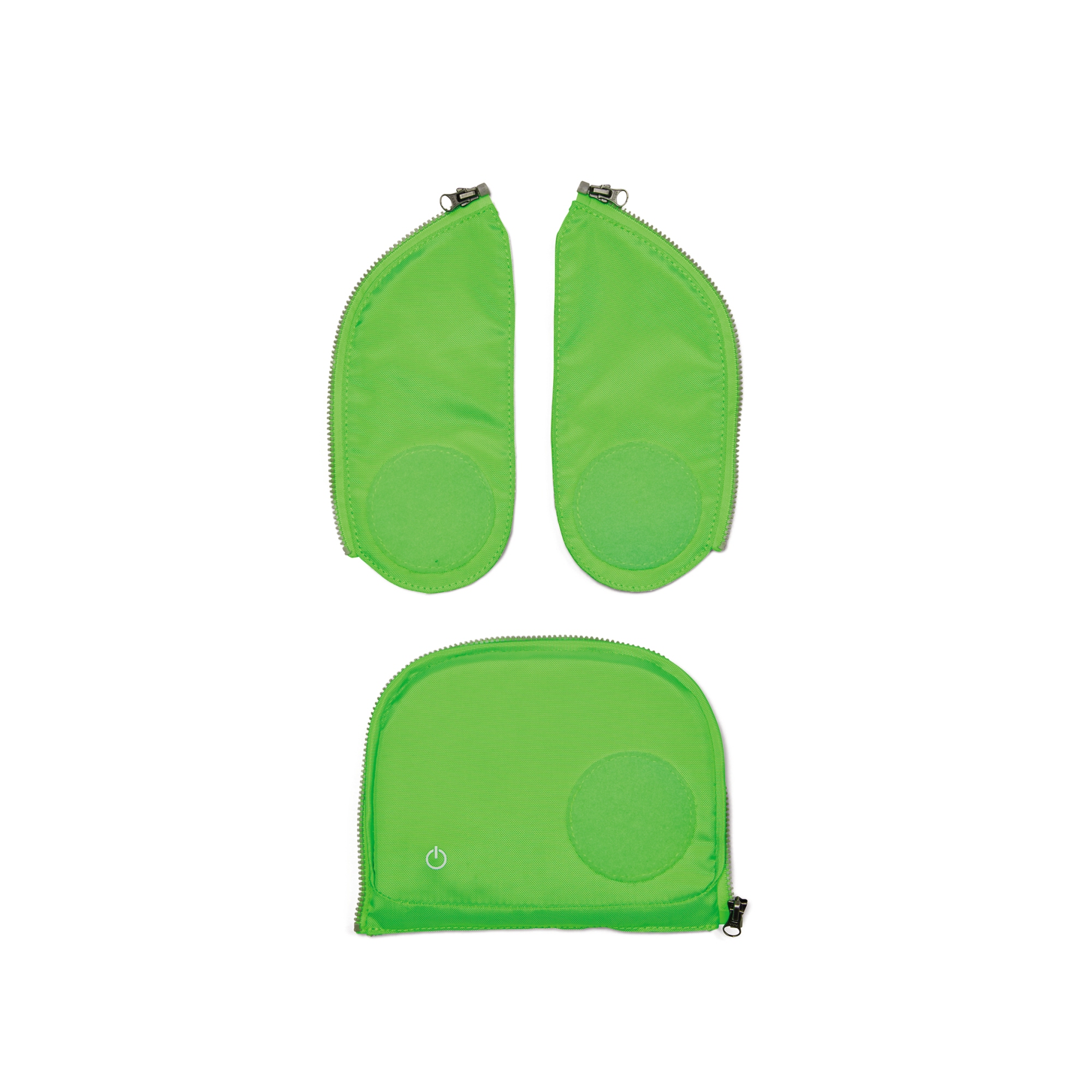 ERGOBAG Seitentaschen Zip-Set Fluo LED grün