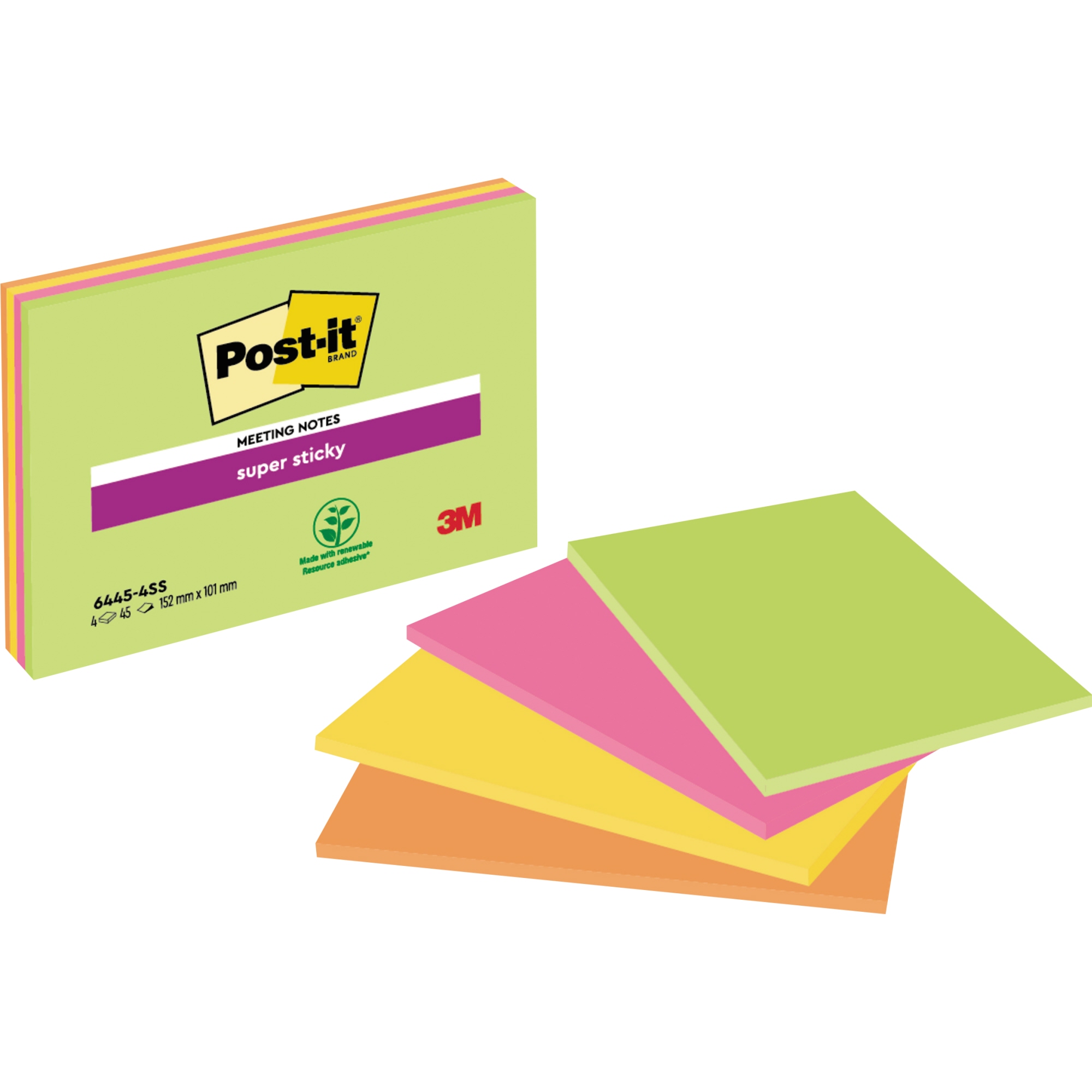 Post-it® Haftnotiz Super Sticky Meeting Notes 152 x 101 mm (B x H)