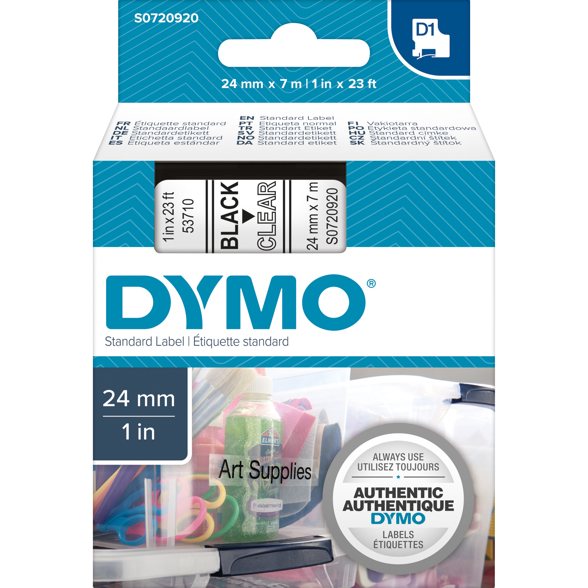 DYMO® Schriftbandkassette D1 24 mm transparent
