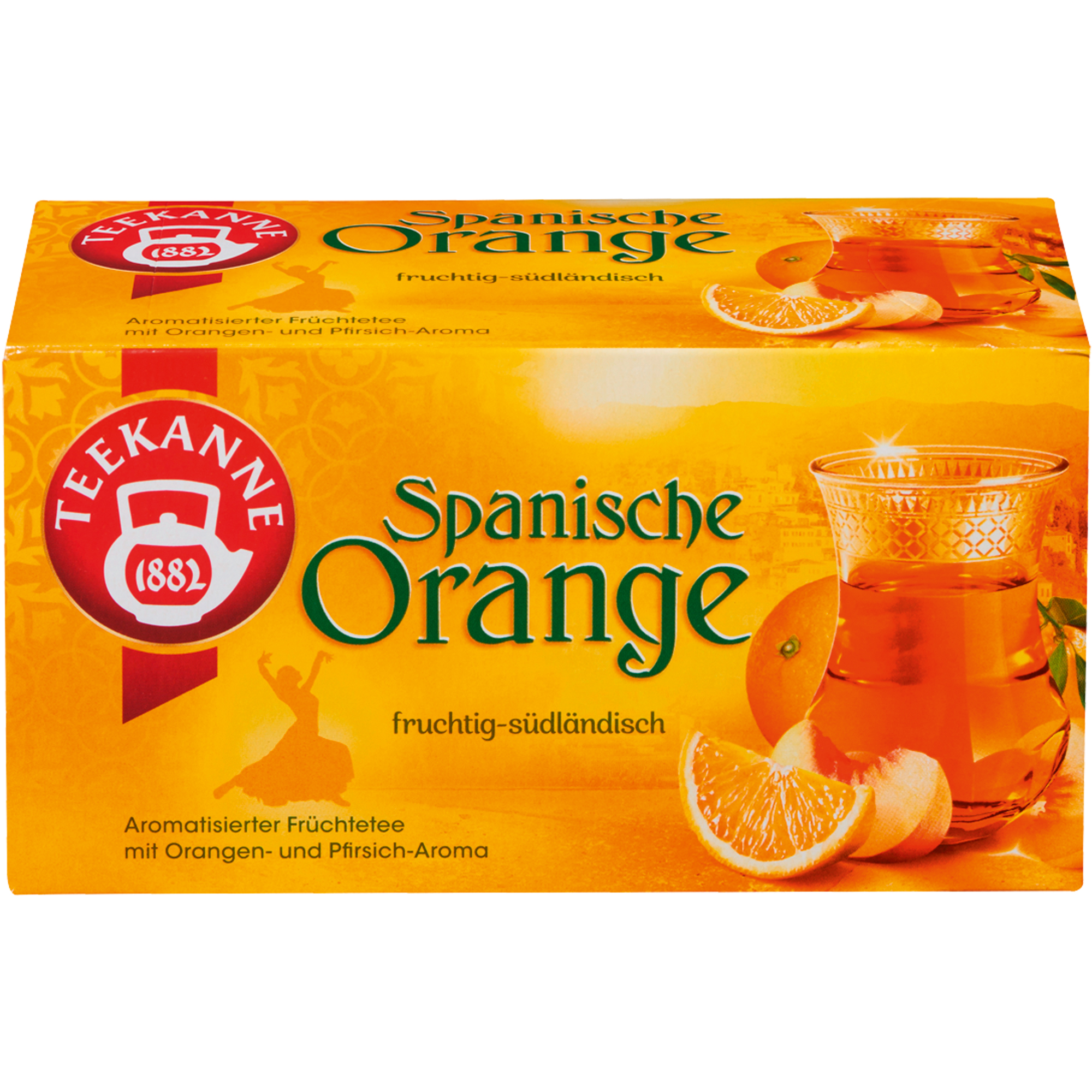 Teekanne Tee Länder Spanische Orange