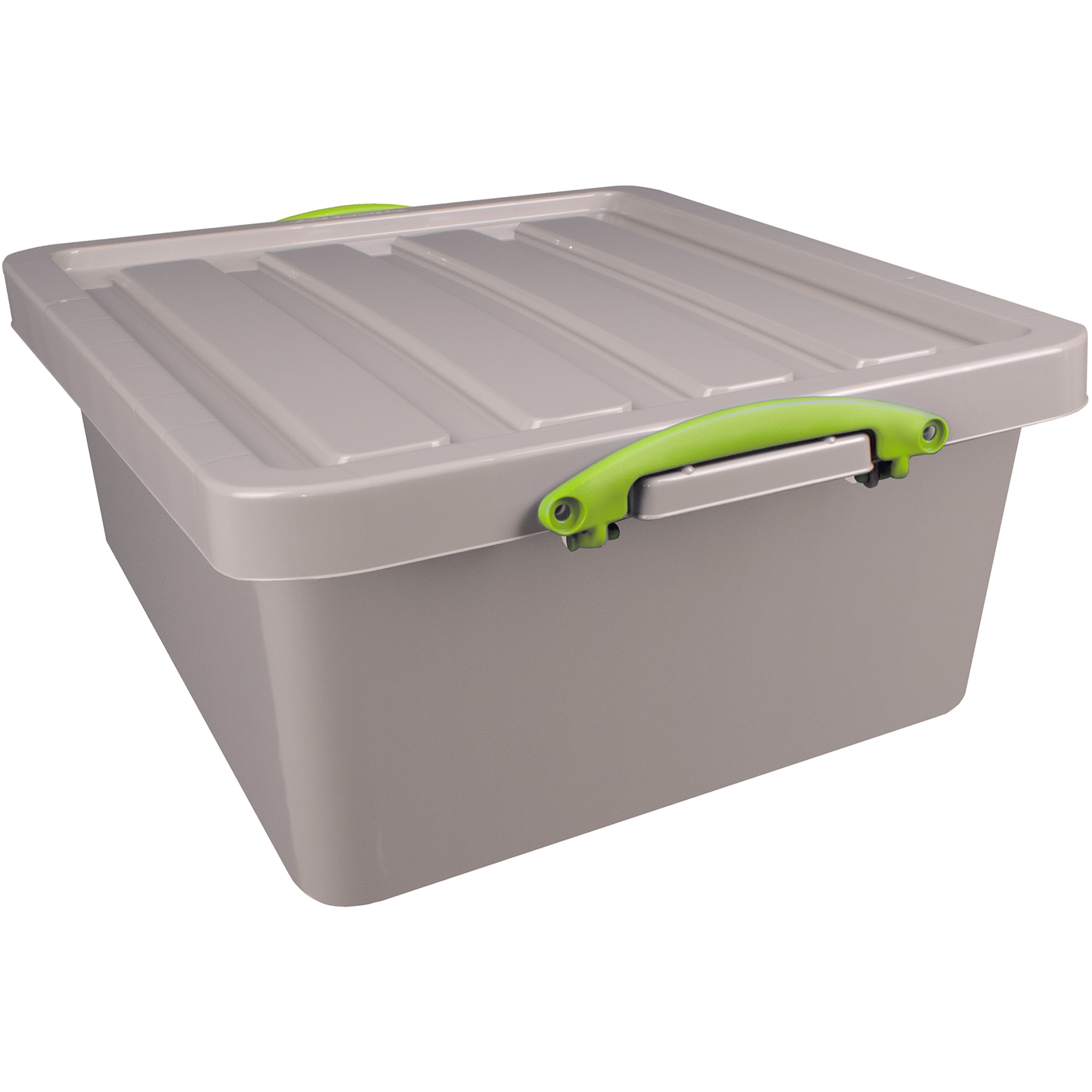 Really Useful Box Aufbewahrungsbox 31.5RDG grau mit Deckel und Griffe 31,5 Liter