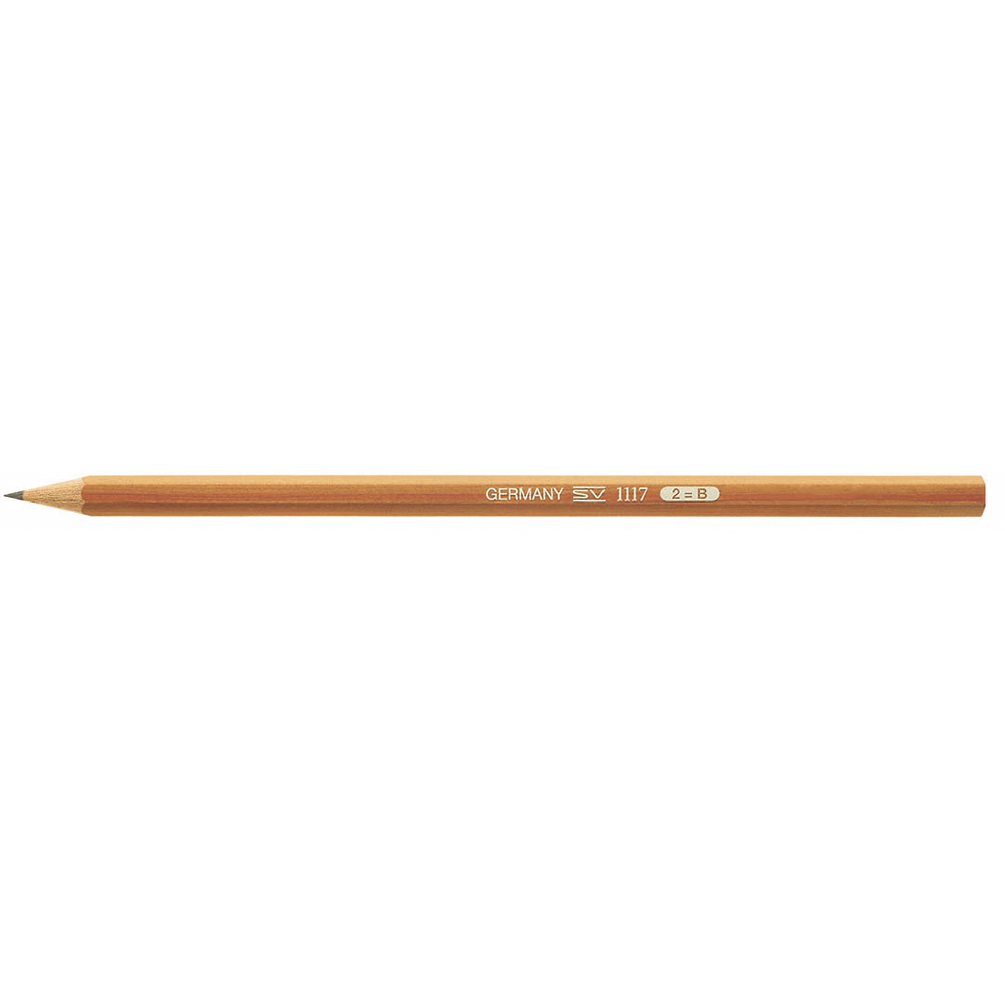 Bleistift aus naturbelassenem Holz 2B