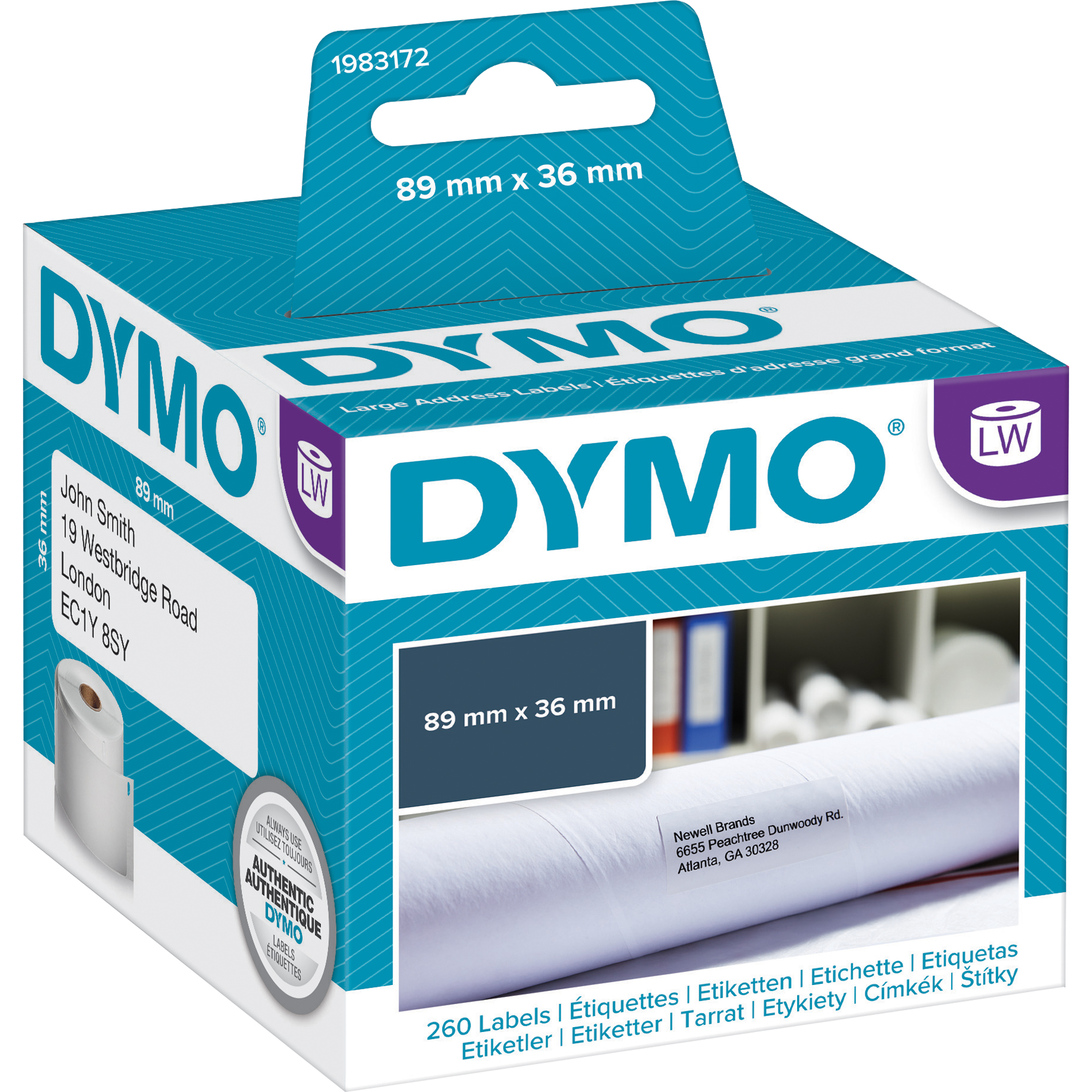 DYMO® Adressetikett 89 x 28 mm