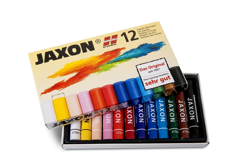 JAXON Ölpastellkreide 12 Farben sortiert