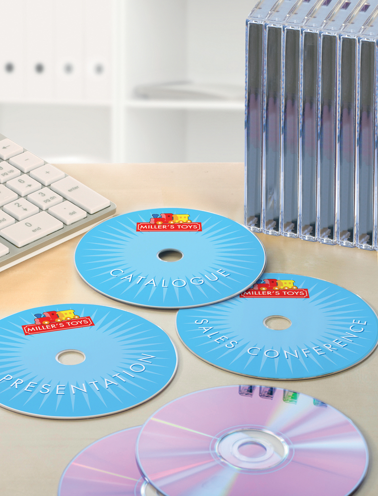 Avery Zweckform CD/DVD Etikett weiß, 117mm, hochglänzend