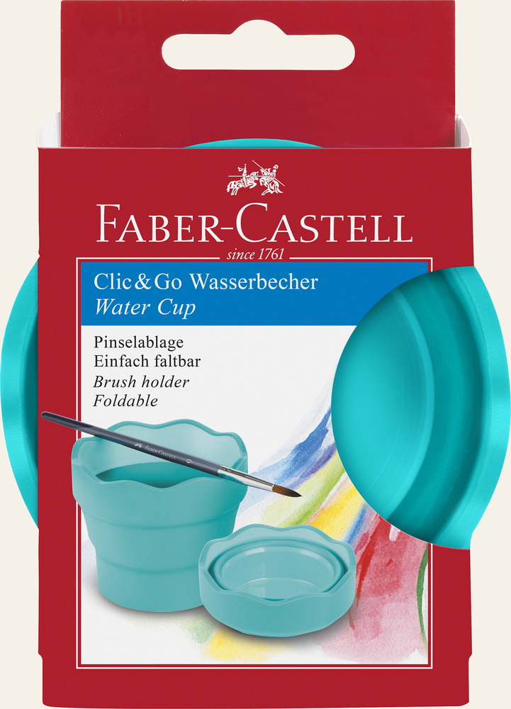 Faber-Castell Wasserbecher CLIC & GO türkis