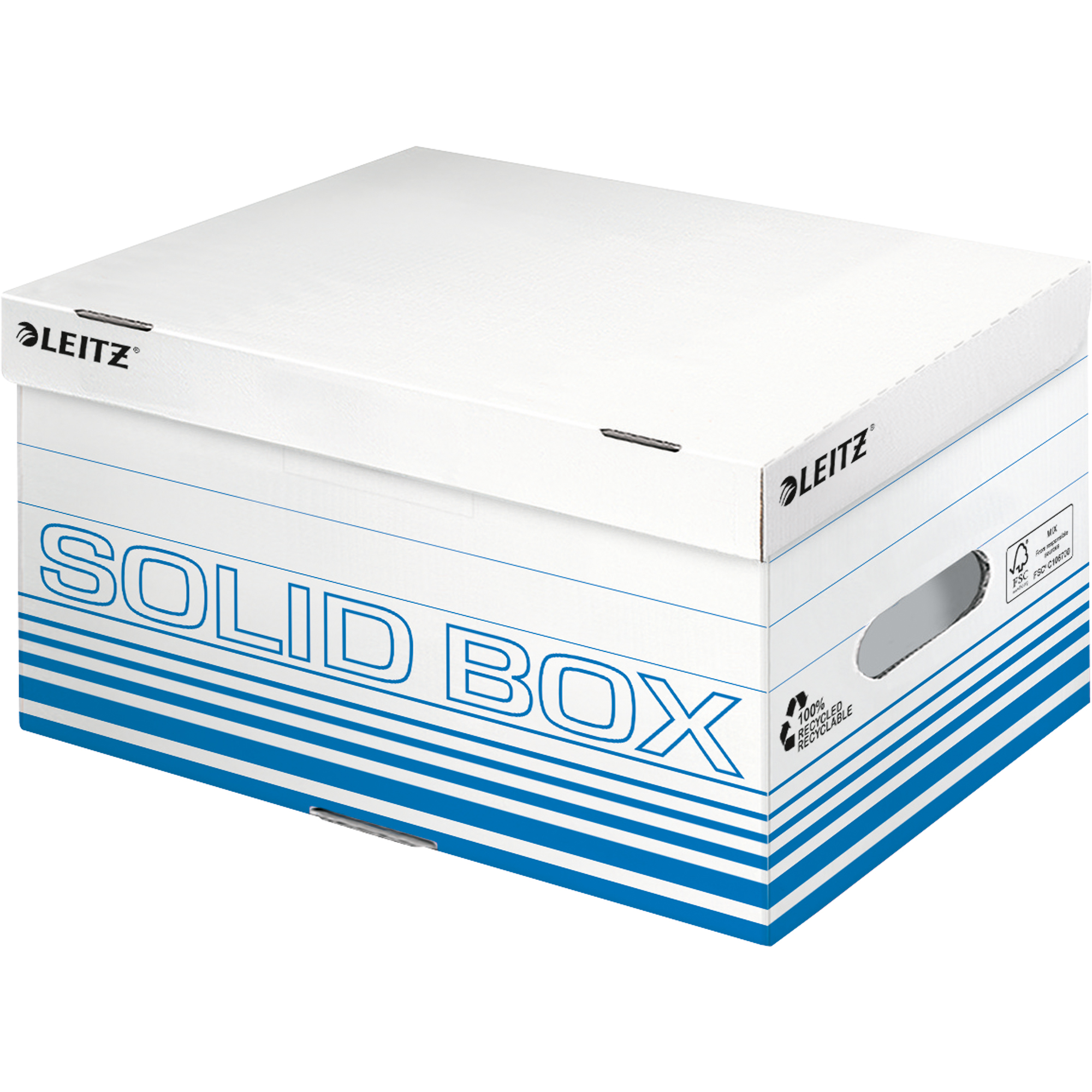Leitz Archivbox Solid S weiß, hellblau