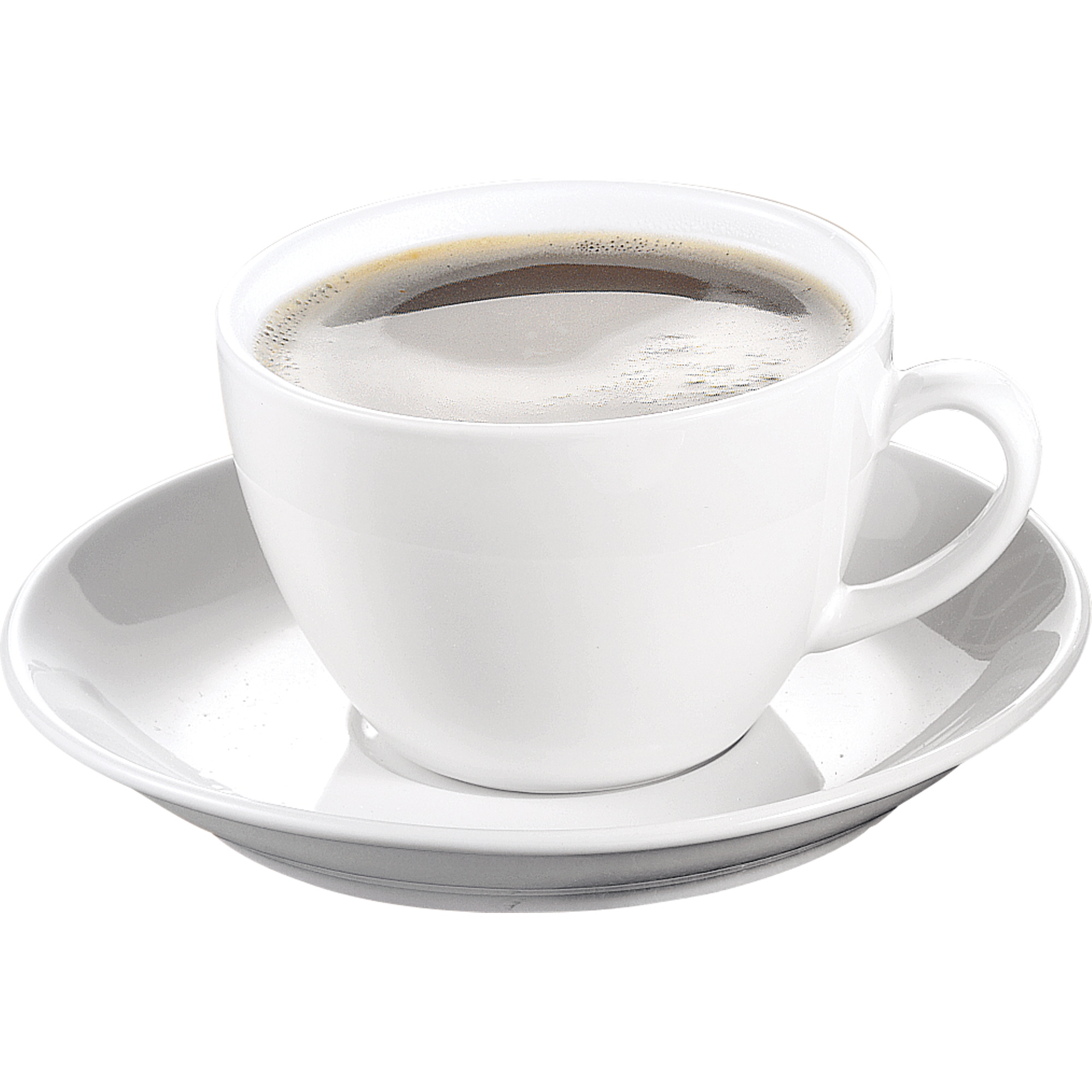 Kaffeetasse mit Unterteller Porzellan weiß
