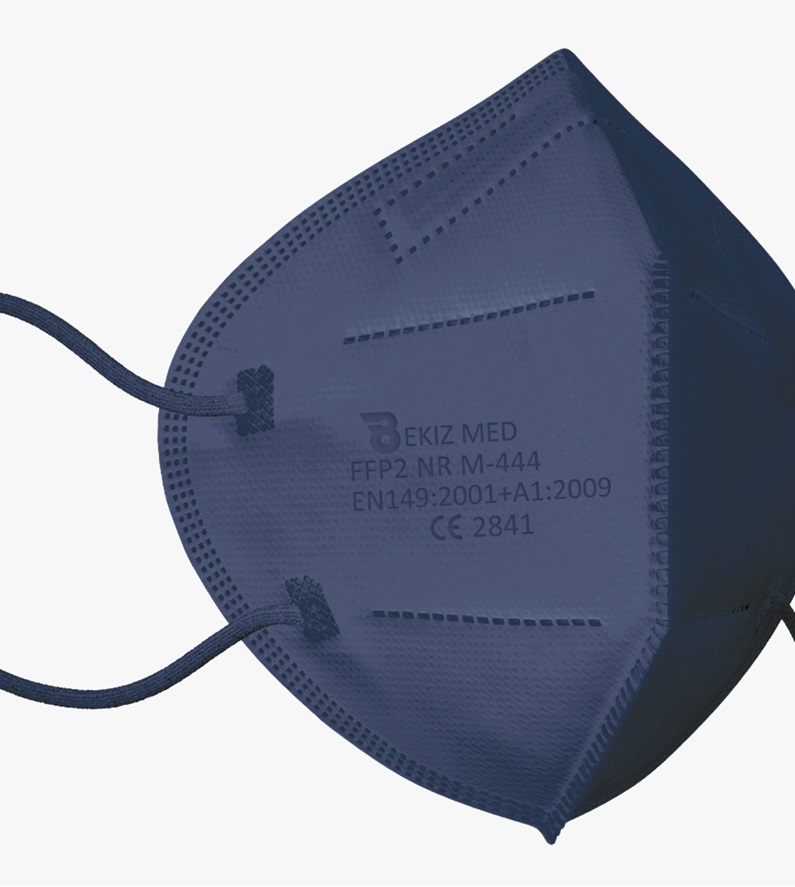 Gesichtsmaske FFP2 CE2841 zertifiziert einzeln verpackt 10-er Box blau
