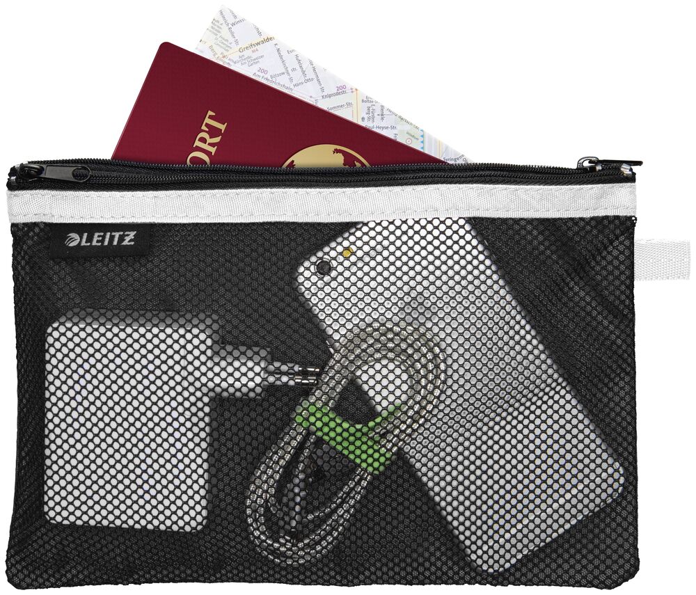 Leitz Reißverschlusstasche WOW Traveller 23 x 15 cm schwarz