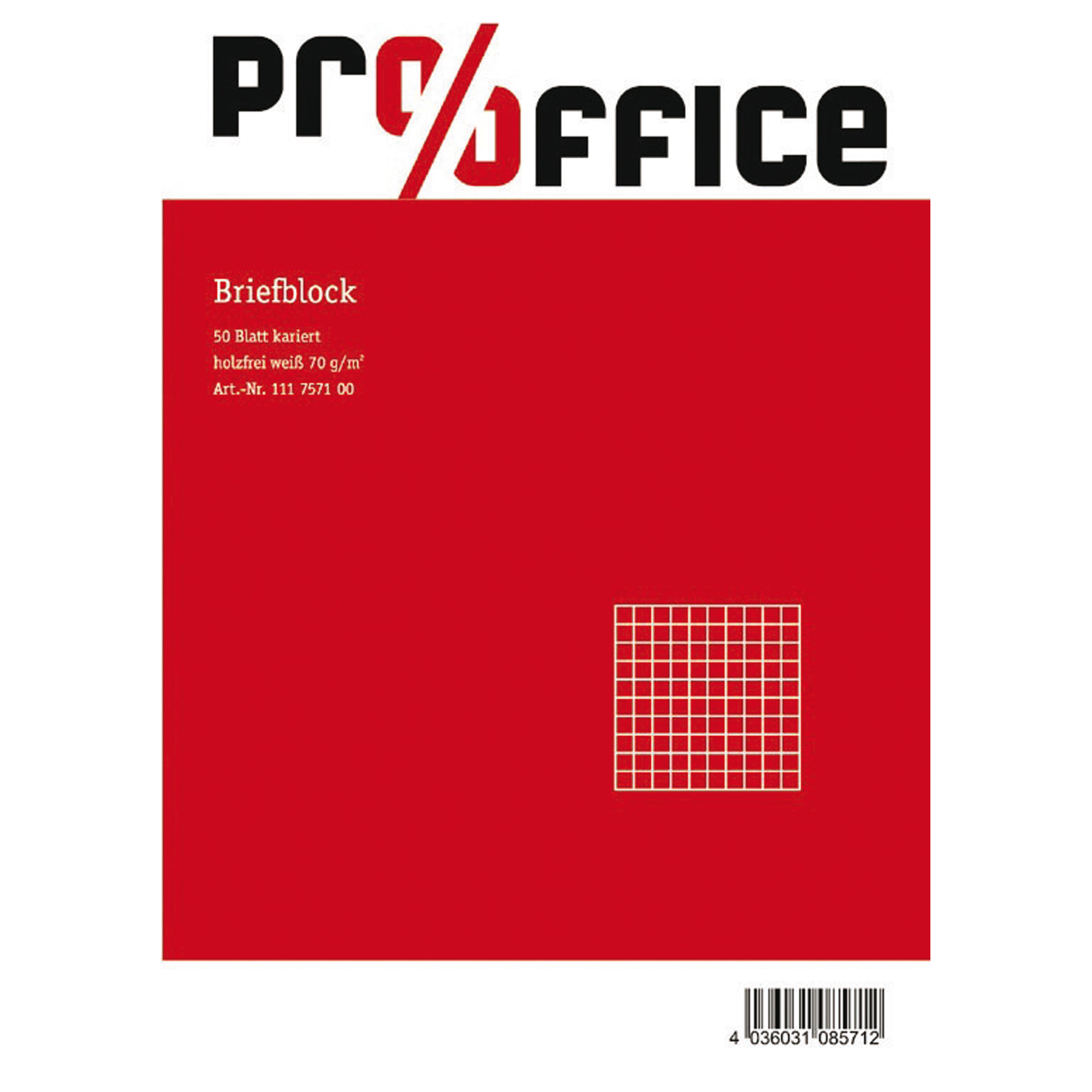Pro/Office Briefblock DIN A4 4fach Lochung