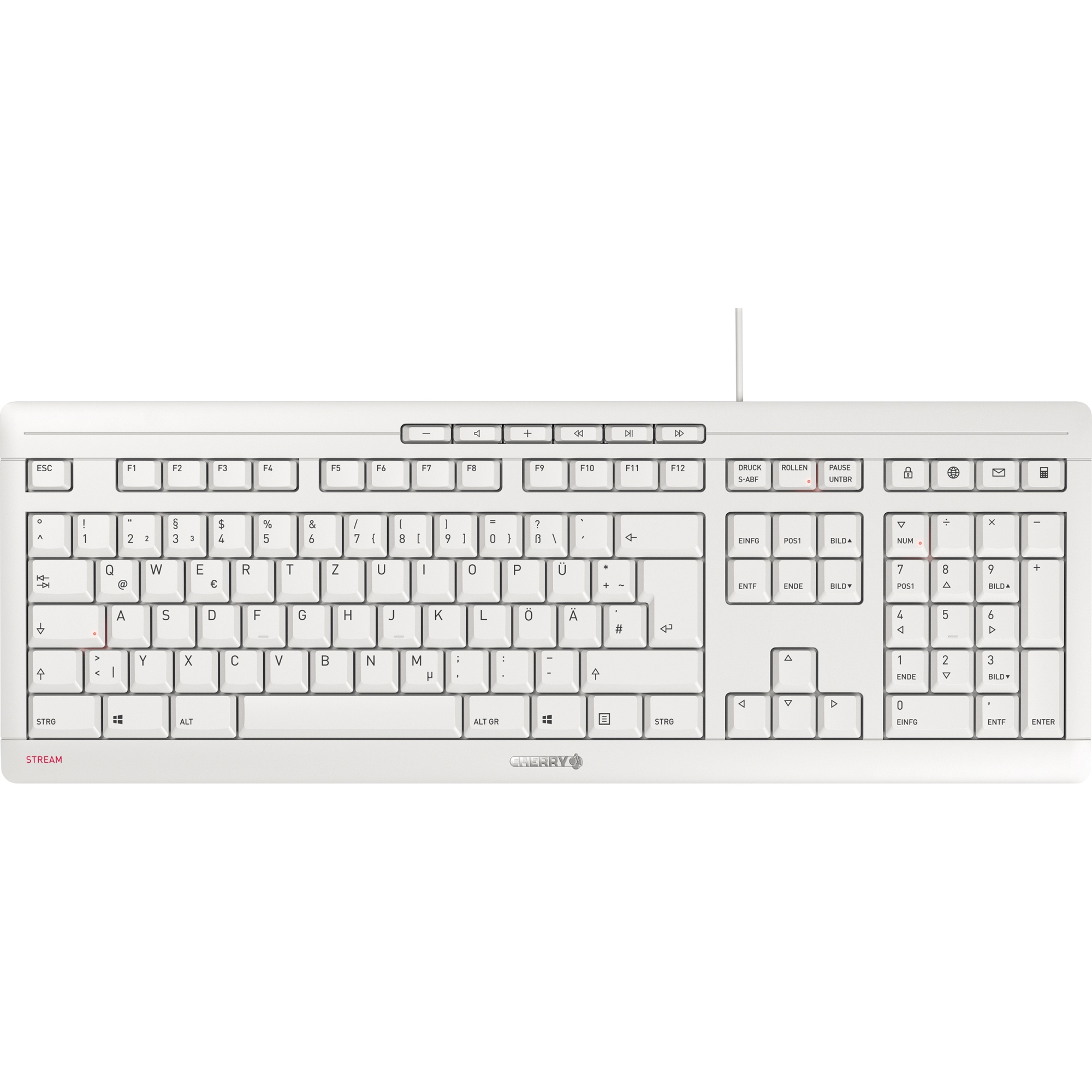 CHERRY Tastatur Stream JK-8500DE-0 weiß