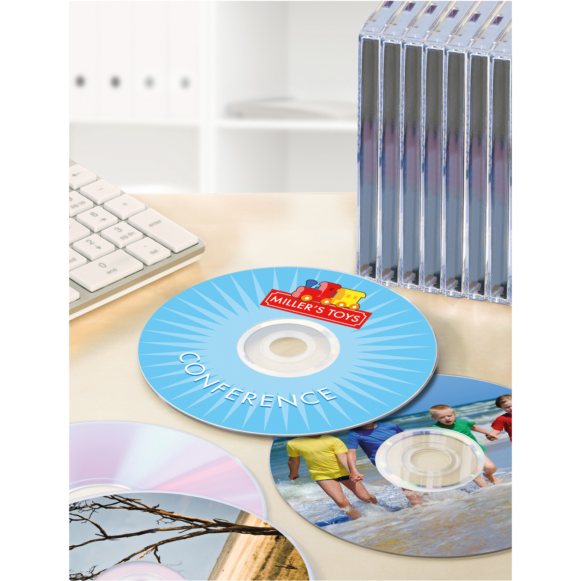Avery Zweckform CD/DVD Etikett weiß, 100 Bl./Pack.