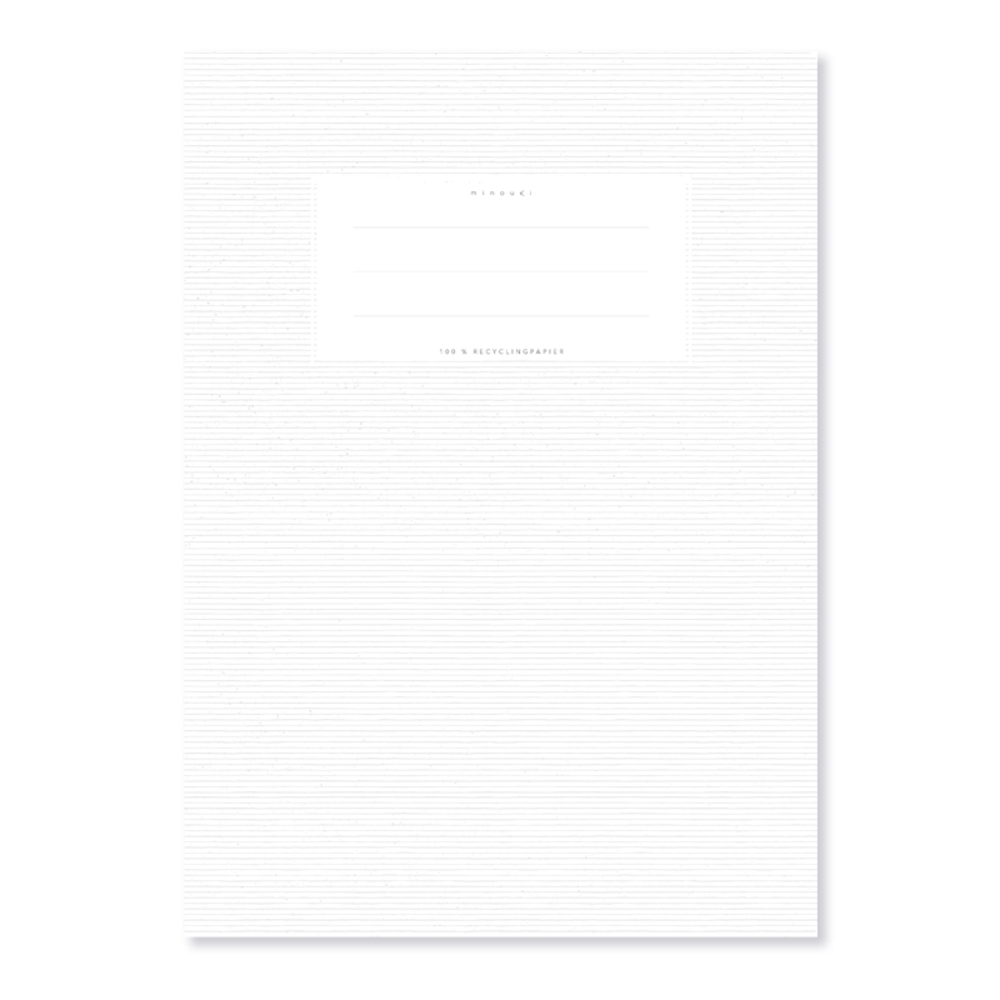 minouki Heftumschlag DIN A4 aus Recyclingpapier einfarbig weiß