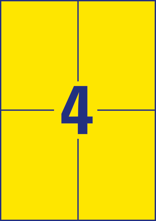 Avery Zweckform Universaletikett 105 x 148 mm gelb