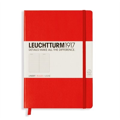 Leuchtturm Notizbuch Medium A5 rot, liniert