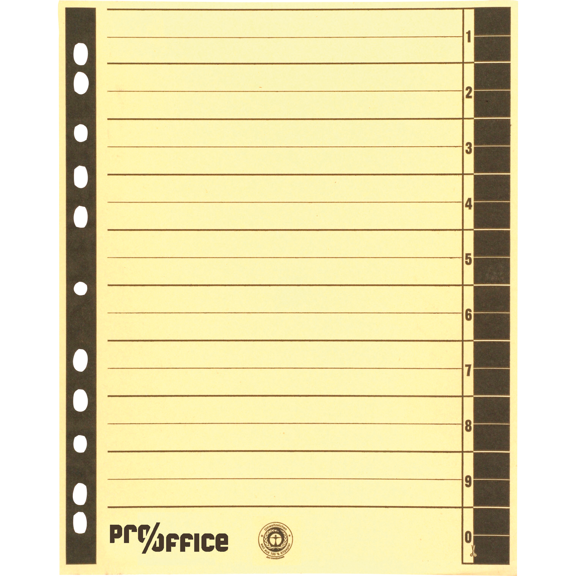 Pro/Office Trennblatt DIN A4 chamois/farbig grau