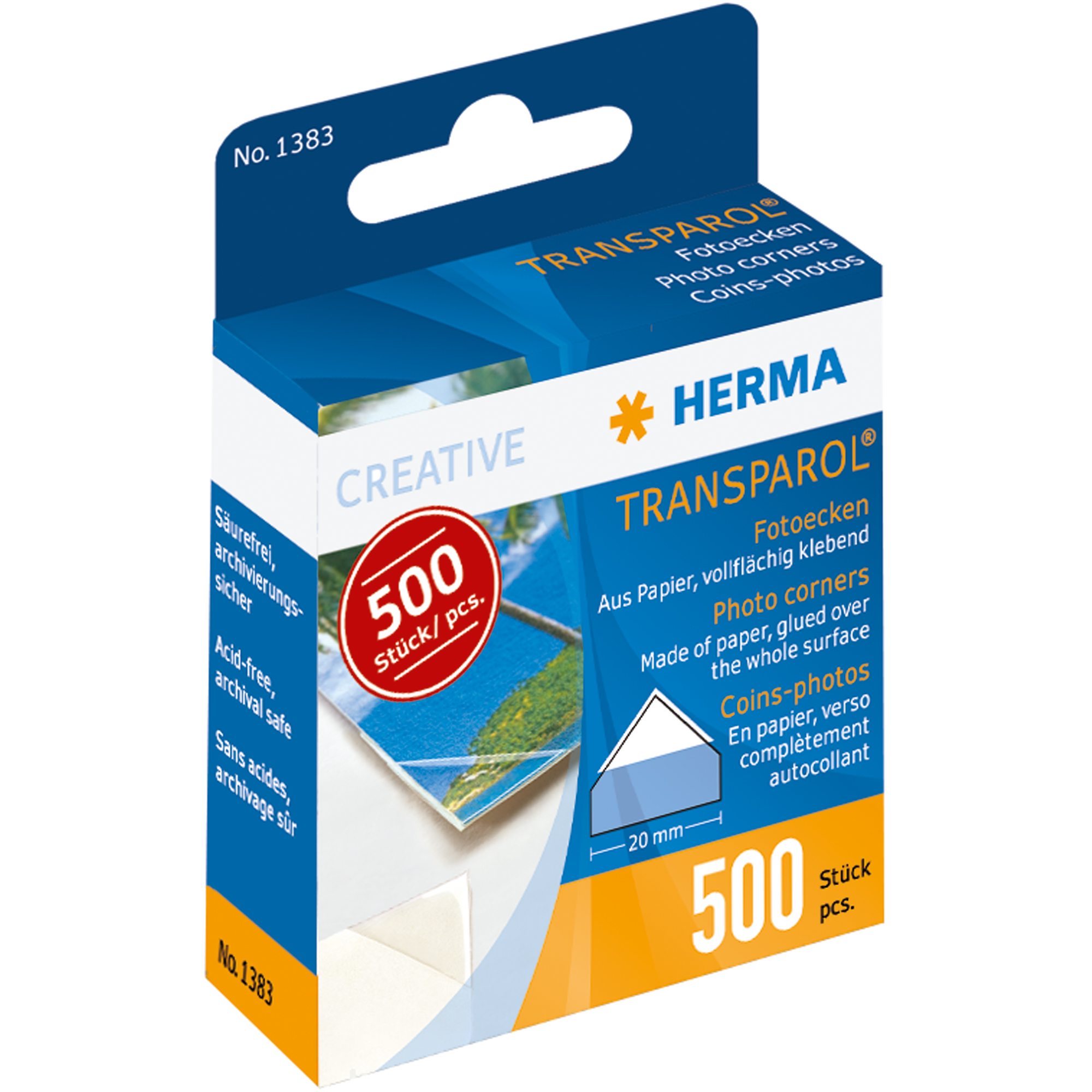 HERMA Fotoecke Transparol 500 St./Pack.