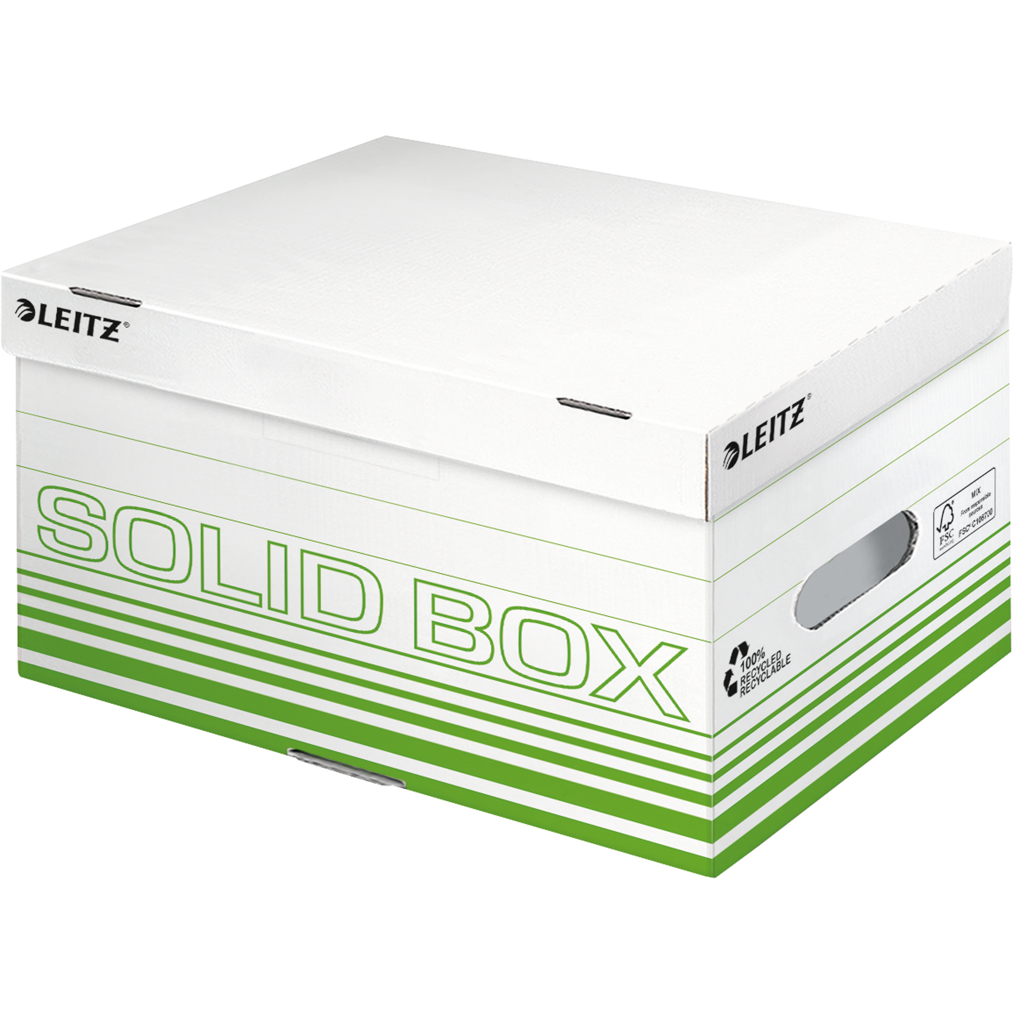 Leitz Archivbox Solid S weiß, hellgrün