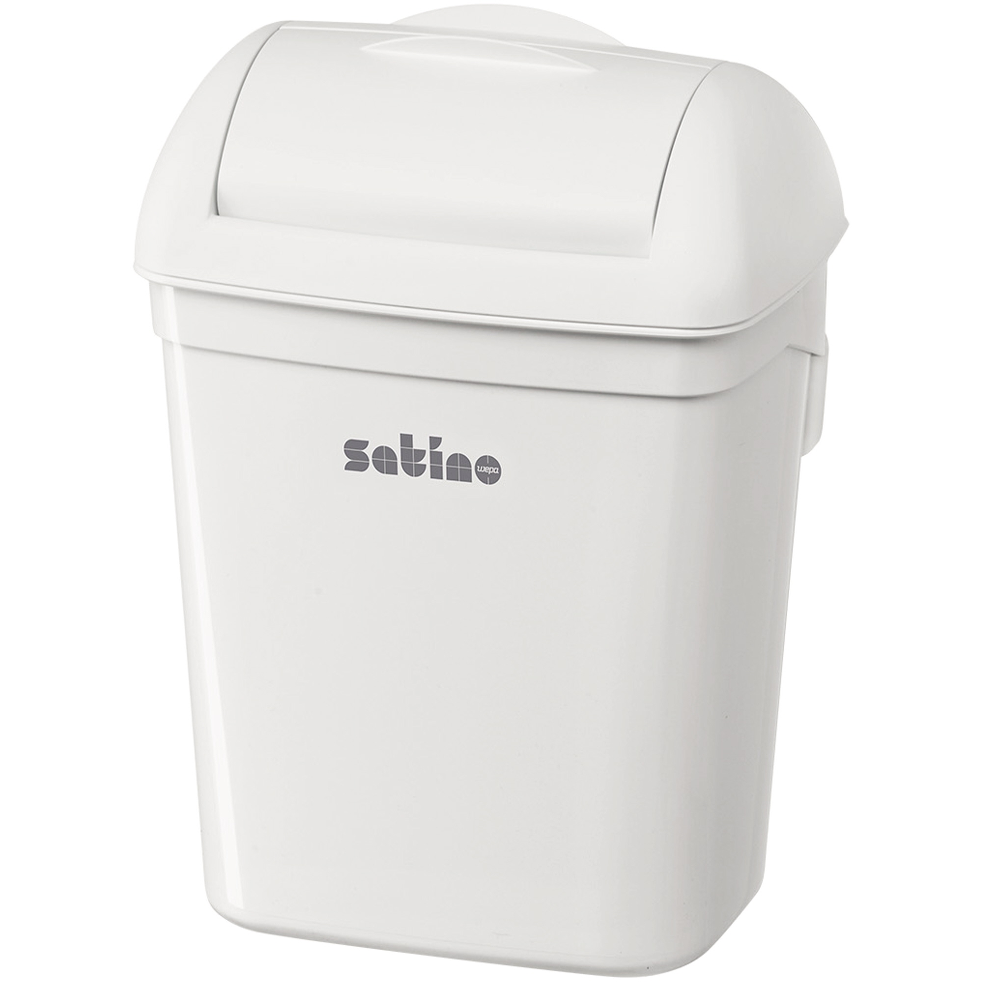 Satino Abfalleimer Hygiene mini 8 Liter weiß Deckelhaube