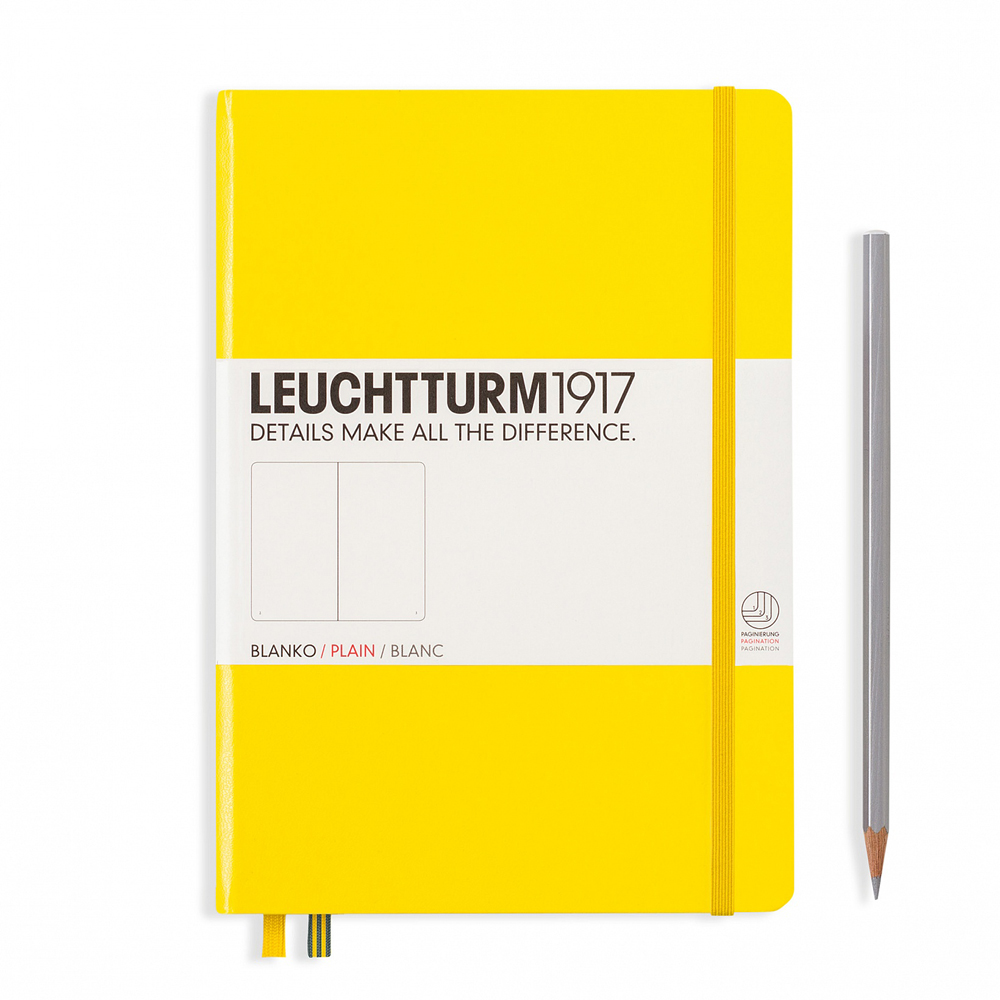 Leuchtturm Notizbuch Medium A5 gelb, blanco