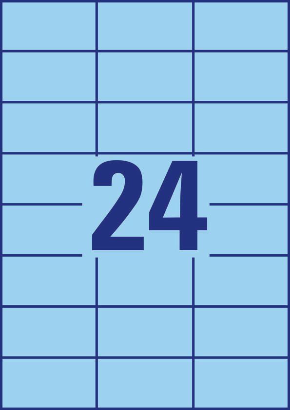 Avery Zweckform Universaletikett 70 x 37 mm, blau