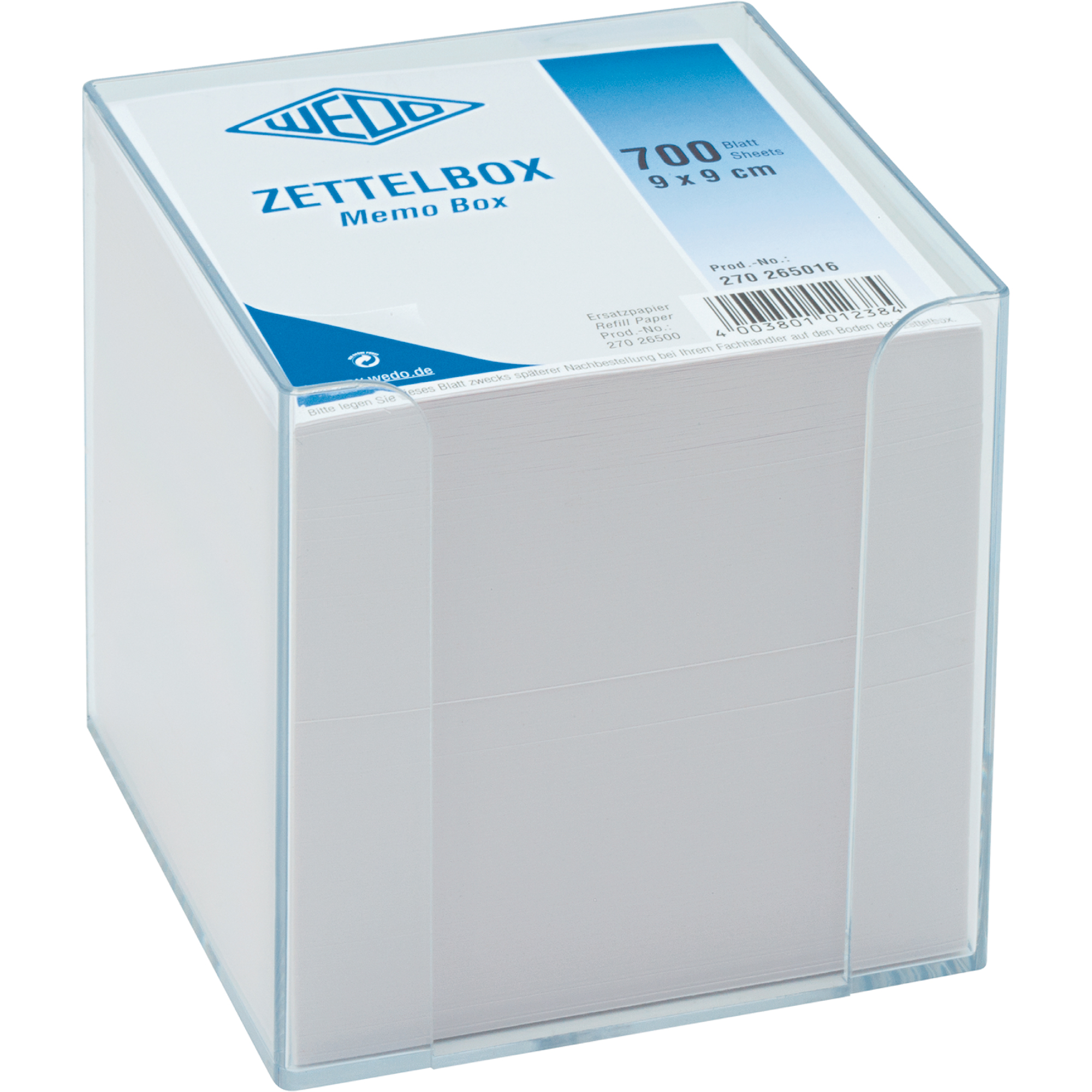 WEDO® Zettelbox transparent