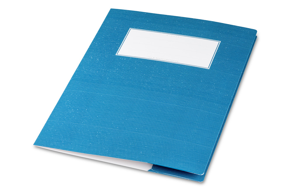 minouki Heftumschlag DIN A4 aus Recyclingpapier einfarbig dunkelblau