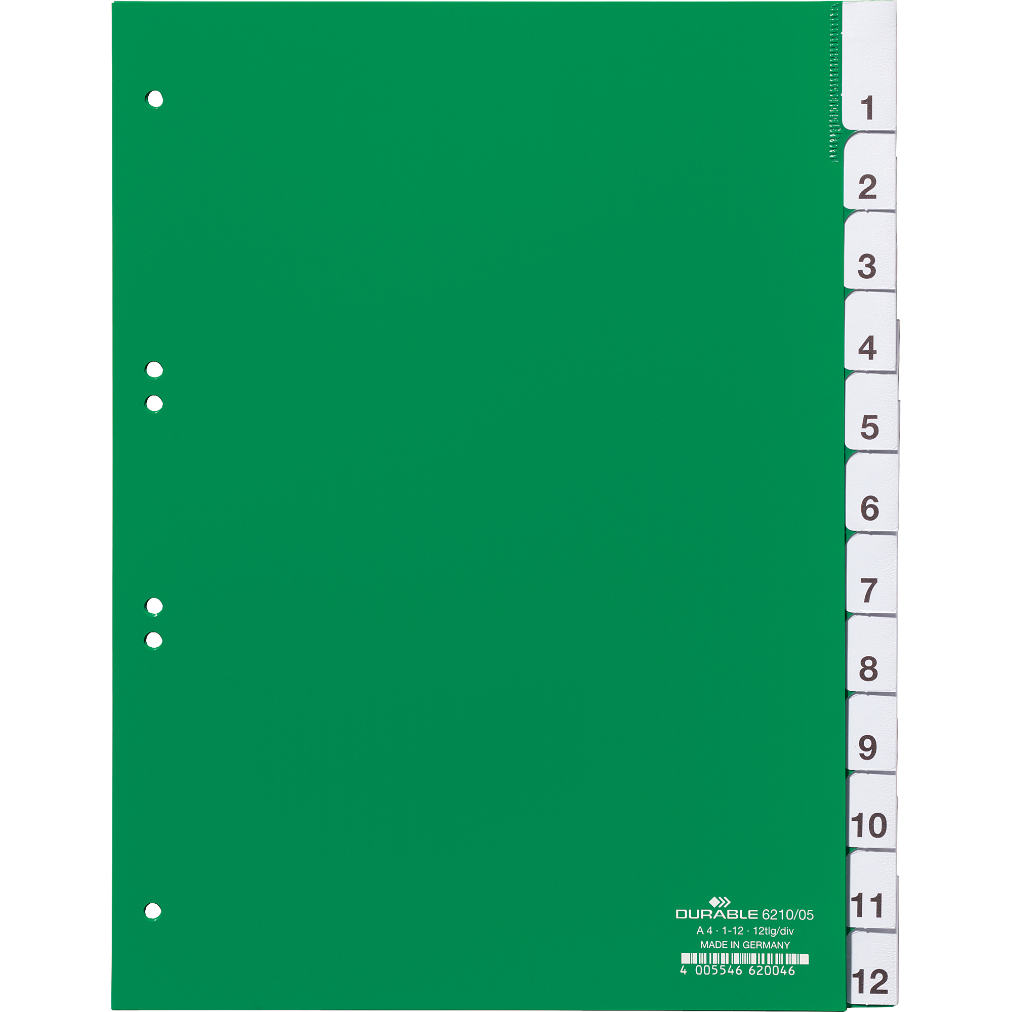 DURABLE Zahlenregister blanko grün