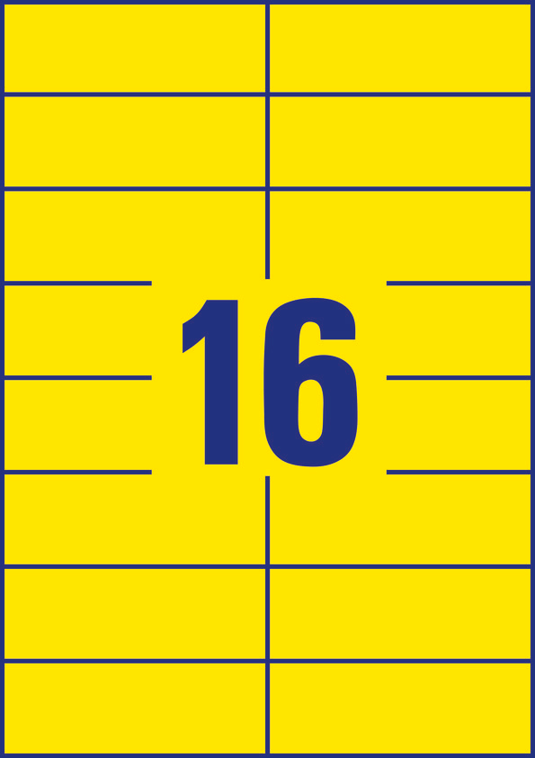 Avery Zweckform Universaletikett 105 x 37 mm farbig gelb