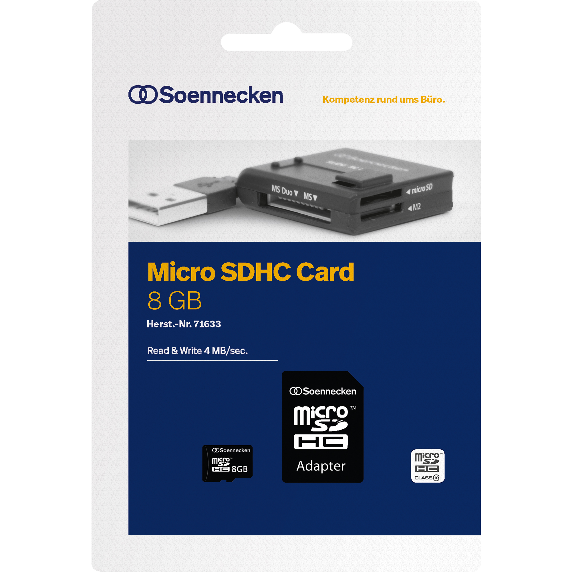 Soennecken Speicherkarte microSDHC 8 Gbyte