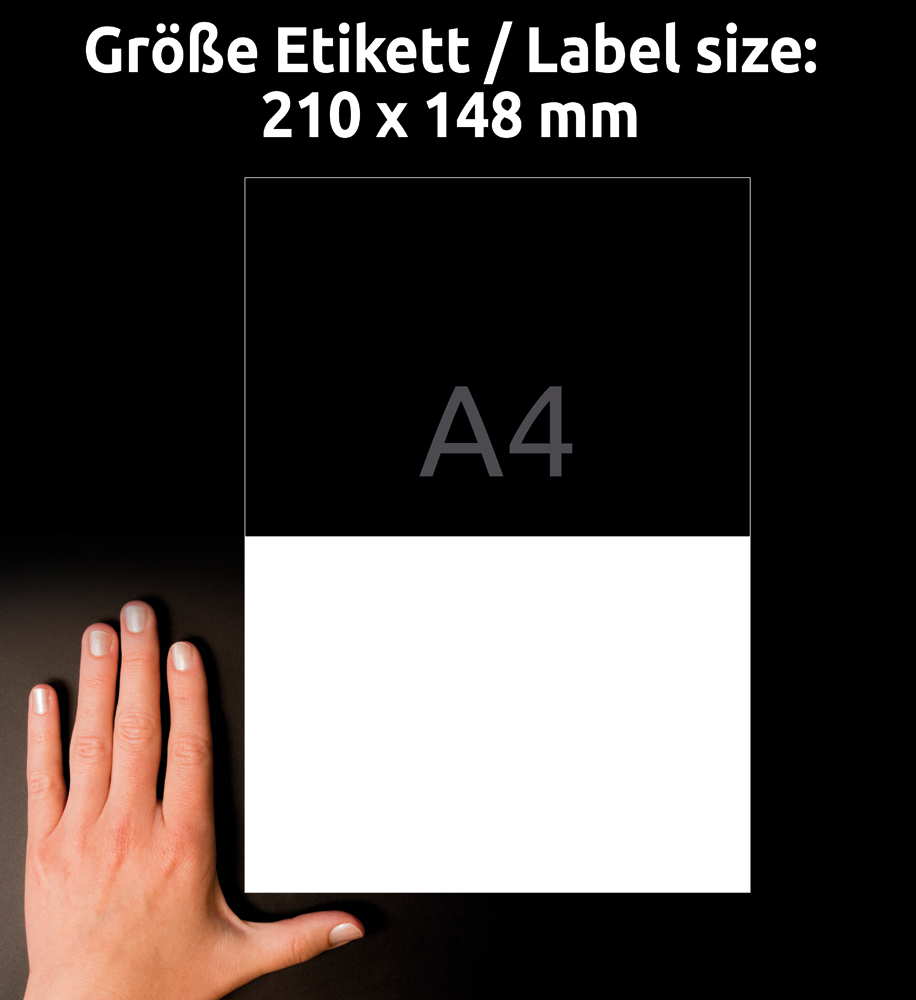 Avery Zweckform Universaletikett ultragrip 3655 210 x 148 mm weiß