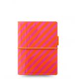 Filofax Organizer Domino Patent POCKET orange pink stripes