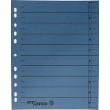 Pro/Office Trennblatt DIN A4 durchgefärbt blau