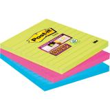 Post-it® Haftnotiz Super Sticky Notes 101 x 101 mm 3 Block/Pack.