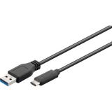 Goobay® USB Kabel SuperSpeed USB-A-Stecker/USB-C-Stecker schwarz 1 m