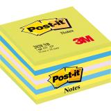 Post-it® Haftnotizwürfel neongrün, neonblau, gelb