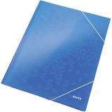 Leitz Eckspanner WOW Karton 250 Bl. (80g/m²) blau, metallic