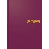 BRUNNEN Buchkalender 2023 A5 1 Tag/1 Seite Balacron bordeaux
