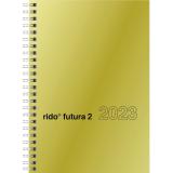 rido/idé Buchkalender futura2 2023 A5 gold WireO Bindung