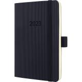 SIGEl Buchkalender Conceptum 2023 A6 Softcover Softwave schwarz