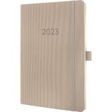 SIGEL Buchkalender Conceptum 2023 A5 Woche Softcover Softwave taupe