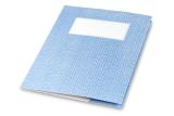 minouki Heftumschlag DIN A4 aus Recyclingpapier gemustert hellblau