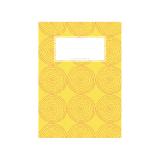 minouki Heftumschlag DIN A5 aus Recyclingpapier gemustert gelb